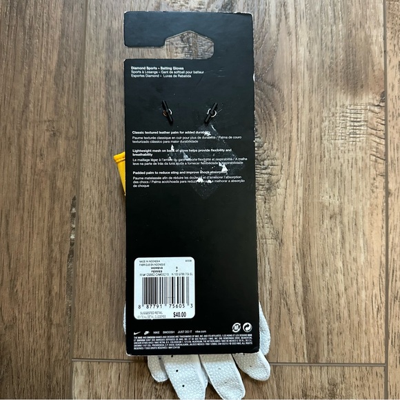 NWT! Nike Women’s Softball Batting Gloves, Hyperdiamond Select, Yellow, Small - Picture 5 of 7